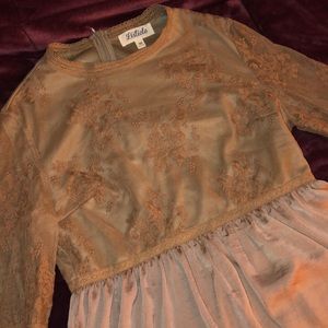 Brown lace shirt